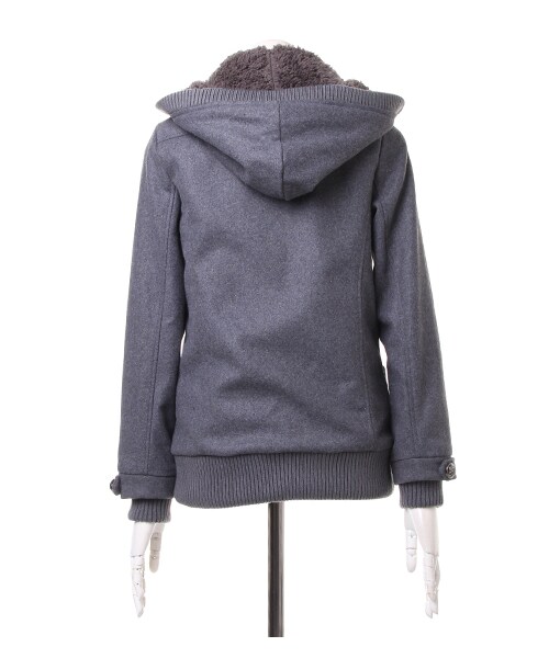 INGNI（イング）の「スタンドパーカー／ブルゾン（ジャケット/アウター・レディース・ｸﾞﾚｰ/ｸﾛ・M）」の2枚目の写真