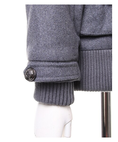 INGNI（イング）の「スタンドパーカー／ブルゾン（ジャケット/アウター・レディース・ｸﾞﾚｰ/ｸﾛ・M）」の5枚目の写真