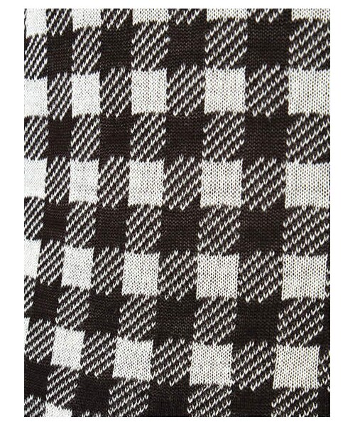 earth music&ecology（アースミュージックアンドエコロジー）の「・チェックニットプルオーバー（ニット・セーター・レディース・ブラック/ライトピンク/サックスブルー/ネイビー・S/M）」の6枚目の写真