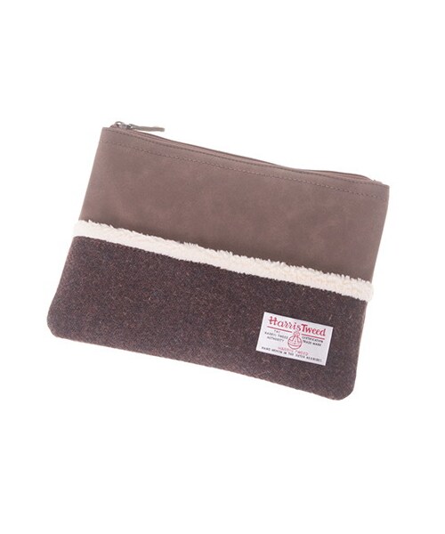 earth music&ecology（アースミュージックアンドエコロジー）の「Harristweed×earthポーチ（バッグ・ポーチ・レディース・グレー/ブラウン/ブルー/ネイビー・F）」の7枚目の写真