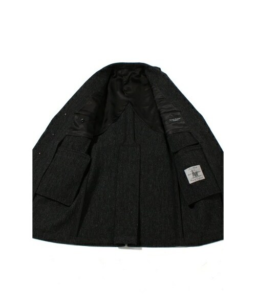 Journal Standard TRISECT（トライセクト）の「【FOX Brothers】 HB CHESTER/フォックス ブラザース ヘリンボーンチェスターコート（ステンカラーコート・メンズ・グレー・M/L）」の13枚目の写真