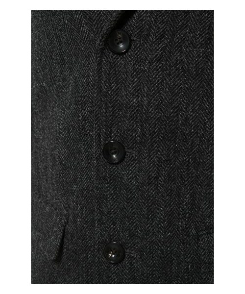 Journal Standard TRISECT（トライセクト）の「【FOX Brothers】 HB CHESTER/フォックス ブラザース ヘリンボーンチェスターコート（ステンカラーコート・メンズ・グレー・M/L）」の10枚目の写真