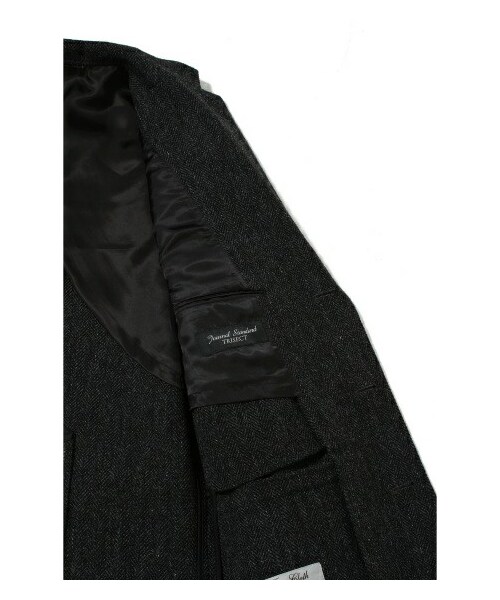 Journal Standard TRISECT（トライセクト）の「【FOX Brothers】 HB CHESTER/フォックス ブラザース ヘリンボーンチェスターコート（ステンカラーコート・メンズ・グレー・M/L）」の15枚目の写真