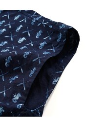 45r 海の左馬抜染の908オーシャンプルシャツ（インディゴ） 45r 海の左馬抜染の908オーシャンプルシャツ（インディゴ）