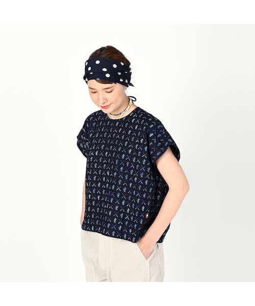 45r 海の左馬抜染の908オーシャンプルシャツ（インディゴ） 8083012373.jpg