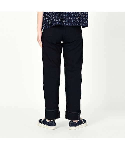 美品 45R 大きいサイズ おこめデニムのフロントリバー（加工） デニム