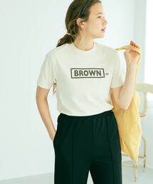 PUAL CE CIN | 【THEATRE PRODUCTS BROWN】ボックスロゴTシャツ(Tシャツ/カットソー)
