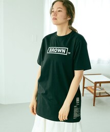 PUAL CE CIN | 【THEATRE PRODUCTS BROWN】ボックスロゴTシャツ(Tシャツ/カットソー)