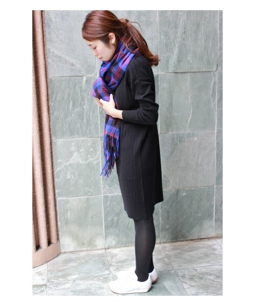 BEGG×IENA 別注チェックストール ラム アンゴラ IENA BEGG＆CO