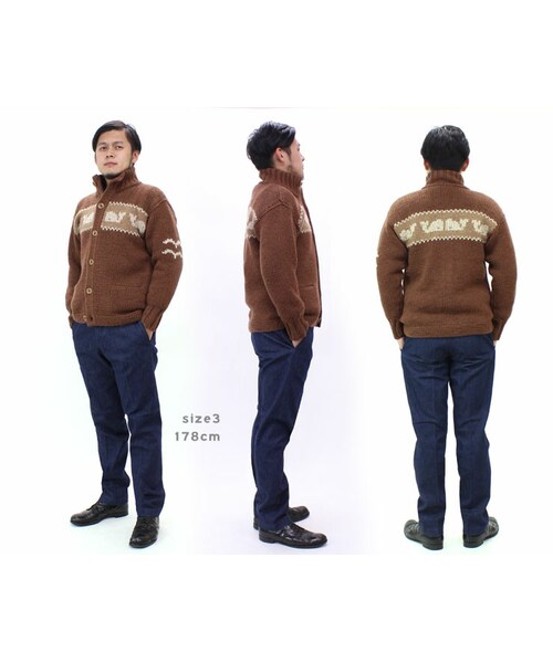 45R（フォーティファイブアール）の「HAND KNITカウチンブルゾン