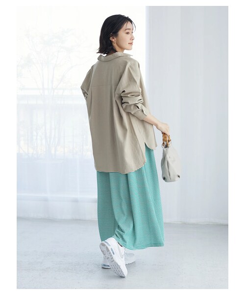 Green　Parks（グリーンパークス）の「・SUGAR SPOON カタタックボーダーワンピース（ワンピース/ドレス・ブラック/ピンク/グリーン・F）」の16枚目の写真