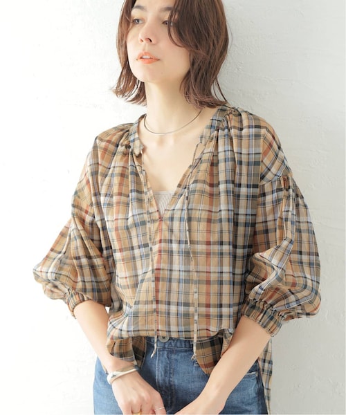 Spick & Span（スピックアンドスパン）の「スラブチェックVカラー 
