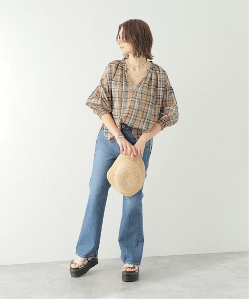 Spick & Span（スピックアンドスパン）の「スラブチェックVカラー 