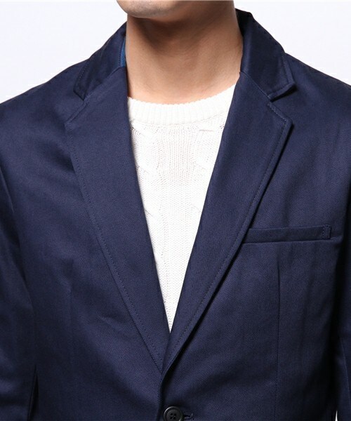 SAKASA（サカサ）の「SAKASA/サカサ/TWILL JACKET（テーラードジャケット・メンズ・ベージュ/ネイビー・MEDIUM/LARGE）」の7枚目の写真