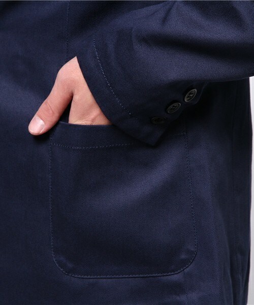 SAKASA（サカサ）の「SAKASA/サカサ/TWILL JACKET（テーラードジャケット・メンズ・ベージュ/ネイビー・MEDIUM/LARGE）」の10枚目の写真