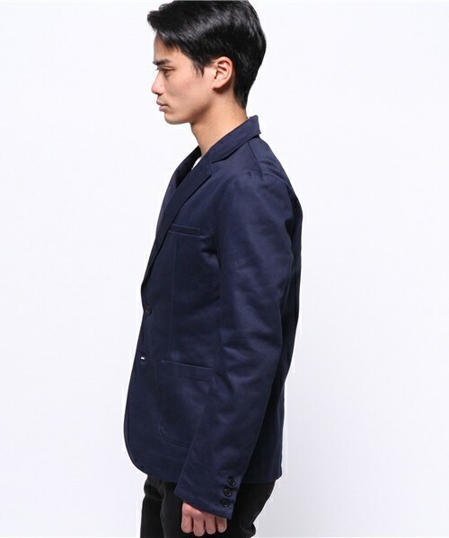 SAKASA（サカサ）の「SAKASA/サカサ/TWILL JACKET（テーラードジャケット・メンズ・ベージュ/ネイビー・MEDIUM/LARGE）」の4枚目の写真