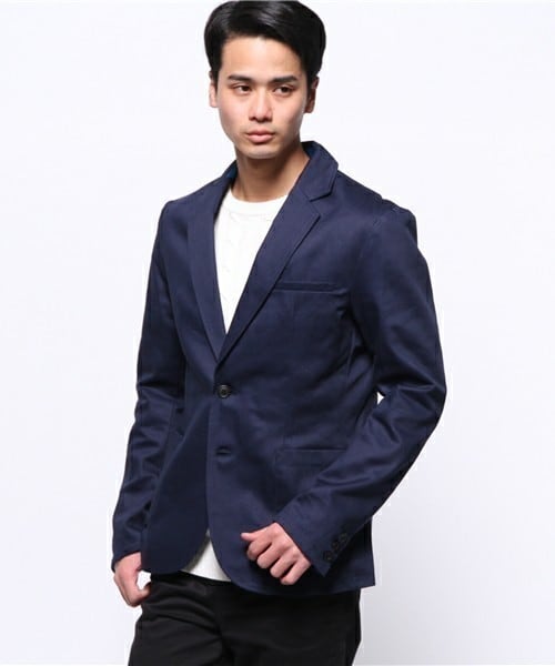 SAKASA（サカサ）の「SAKASA/サカサ/TWILL JACKET（テーラードジャケット・メンズ・ベージュ/ネイビー・MEDIUM/LARGE）」の2枚目の写真