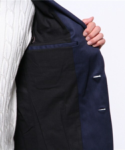 SAKASA（サカサ）の「SAKASA/サカサ/TWILL JACKET（テーラードジャケット・メンズ・ベージュ/ネイビー・MEDIUM/LARGE）」の13枚目の写真