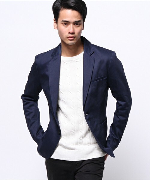 SAKASA（サカサ）の「SAKASA/サカサ/TWILL JACKET（テーラードジャケット・メンズ・ベージュ/ネイビー・MEDIUM/LARGE）」の6枚目の写真