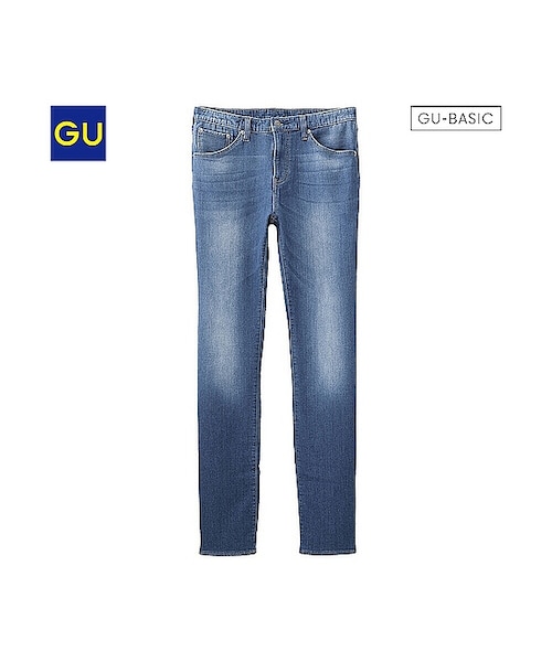 GU（ジーユー）の「（GU）デニムルックストレートパンツＣ（MEN ⁄ ジーンズ・メンズ・LIGHT GRAY/BLUE・S/M/L/XL）」の2枚目の写真