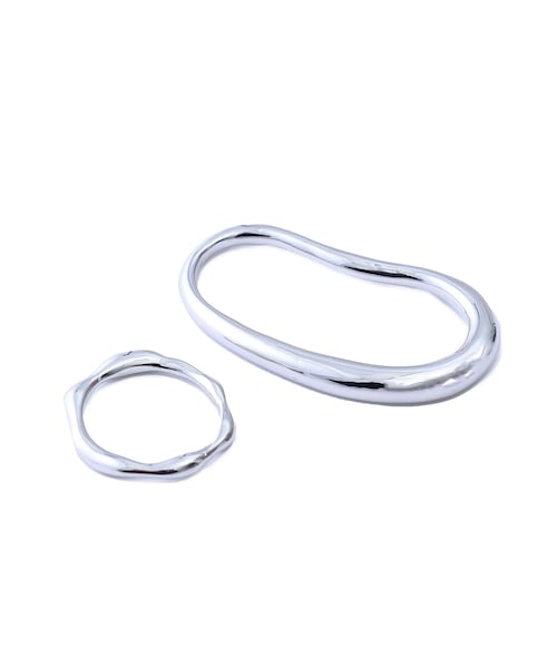 3coins(3coins)の「ダブルフィンガーリング2個セット(リング・レディース・シルバー/ゴールド・0)」の1枚目の写真