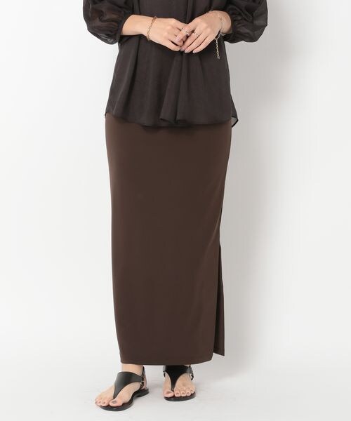 BABYLONE（バビロン）の「スリットカットタイトスカート（スカート・レディース・ブラック19/ダークブラウン58・FREE）」の8枚目の写真