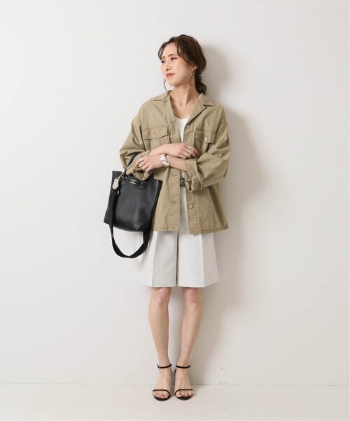【タグ付】Spick and Span★リップストップアーミーシャツ　36 Spick and Span 寄りかかり リップストップアーミーシャツ 36