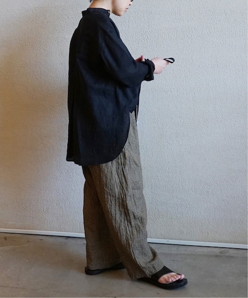 journal standard luxe 60リネン スタンドカラーシャツ JOURNAL STANDARD LUXE（ジャーナルスタンダード ラックス）の「60