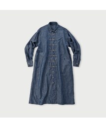 【美品】45R 綿麻ダンガリーの8ノットドレス ワンピース 日本製 45rpm 45R（フォーティファイブアール）の「綿麻ダンガリーの8ノット