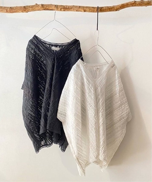 【新品タグつき】SOIL  ALL LACE PONCHO SOIL】VOILE LACE ALL LACE PONCHO（シャツ／ブラウス