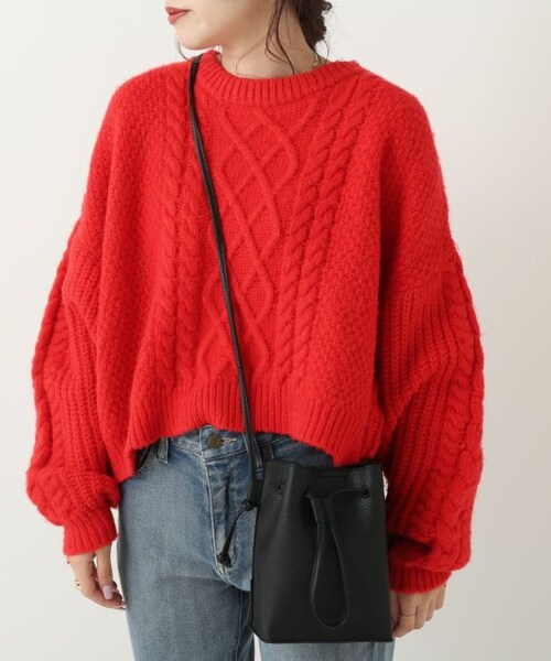 RAY CASSIN（レイカズン）の「ドロストミニショルダーバッグ（バッグ・レディース・クロ/グリーン/ピンク/ベージュ/シルバー・FREE）」の19枚目の写真