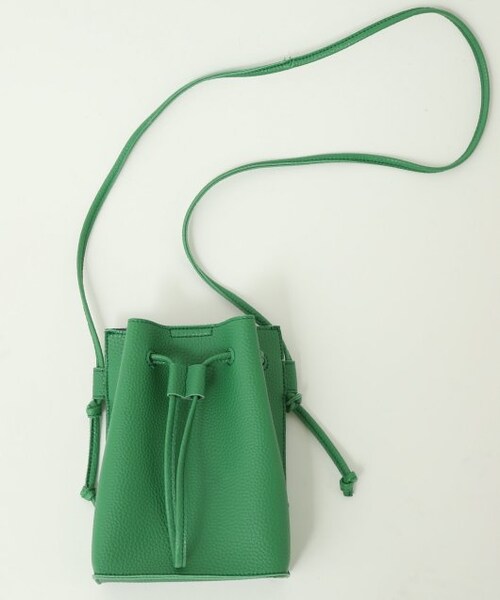 RAY CASSIN（レイカズン）の「ドロストミニショルダーバッグ（バッグ・レディース・クロ/グリーン/ピンク/ベージュ/シルバー・FREE）」の4枚目の写真