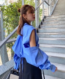 one after another NICE CLAUP | Backドロストブラウス(シャツ/ブラウス)