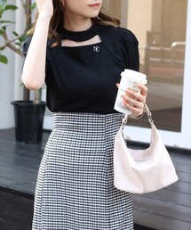 one after another NICE CLAUP | イニシャル胸あきテレコ(Tシャツ/カットソー)