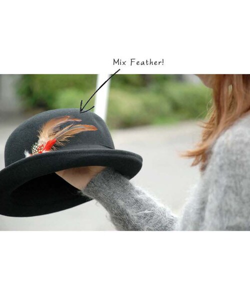 STORES.jp（ストアーズドットジェーピー）の「フェルト ボーラーハット メンズ＆レディース（ハット・メンズ・その他）」の8枚目の写真