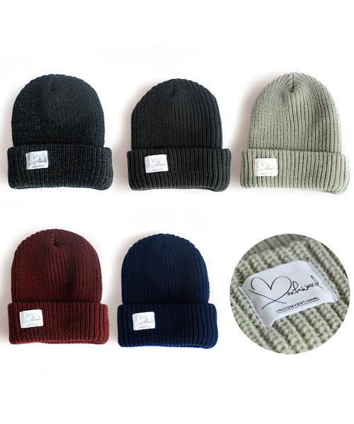 BACK WARD(バックワード)の「メンズ&レディース ローゲージ ラベル ニットキャップ ※メール便配送可(キャップ・メンズ・その他)」の6枚目の写真