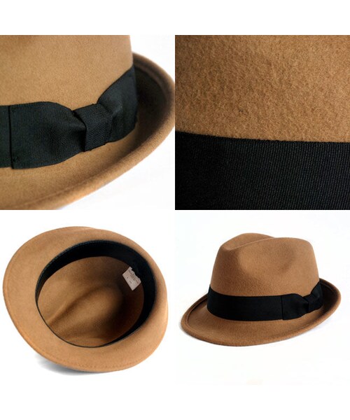 STORES.jp（ストアーズドットジェーピー）の「フェルトリボン中折れハット メンズ＆レディース（ハット・レディース・その他）」の7枚目の写真
