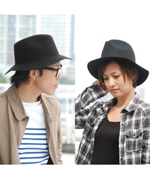 BACK WARD | メンズ＆レディース フェルト ツバ広 ソフトハット(キャップ)