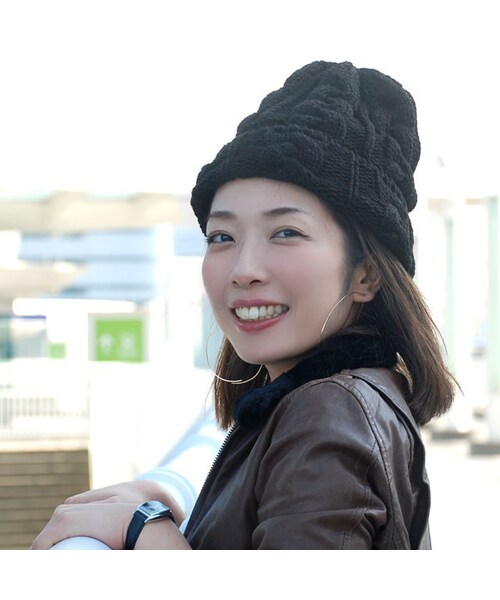 STORES.jp(ストアーズドットジェーピー)の「ケーブル編みニットキャップ メンズ&レディース(キャップ・メンズ・その他)」の7枚目の写真