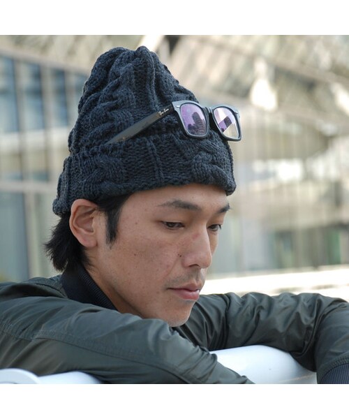 STORES.jp(ストアーズドットジェーピー)の「ケーブル編みニットキャップ メンズ&レディース(キャップ・メンズ・その他)」の9枚目の写真