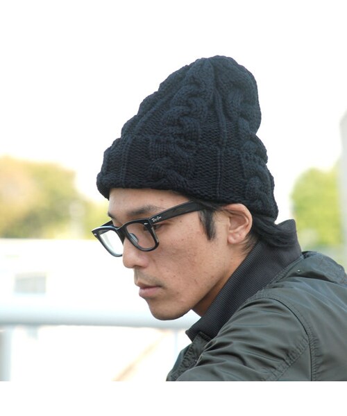 STORES.jp(ストアーズドットジェーピー)の「ケーブル編みニットキャップ メンズ&レディース(キャップ・メンズ・その他)」の2枚目の写真