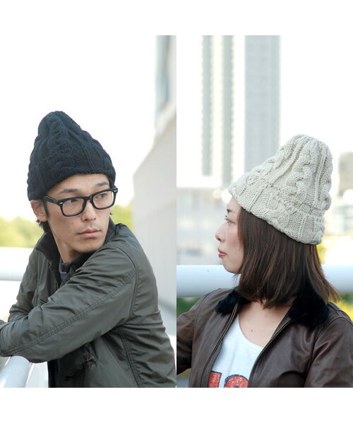 STORES.jp(ストアーズドットジェーピー)の「ケーブル編みニットキャップ メンズ&レディース(キャップ・メンズ・その他)」の10枚目の写真