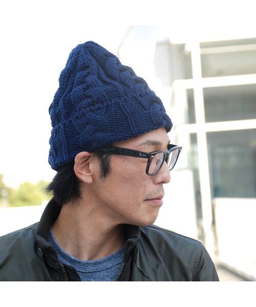 STORES.jp(ストアーズドットジェーピー)の「ケーブル編みニットキャップ メンズ&レディース(キャップ・メンズ・その他)」の6枚目の写真