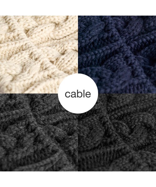 STORES.jp(ストアーズドットジェーピー)の「ケーブル編みニットキャップ メンズ&レディース(キャップ・メンズ・その他)」の5枚目の写真