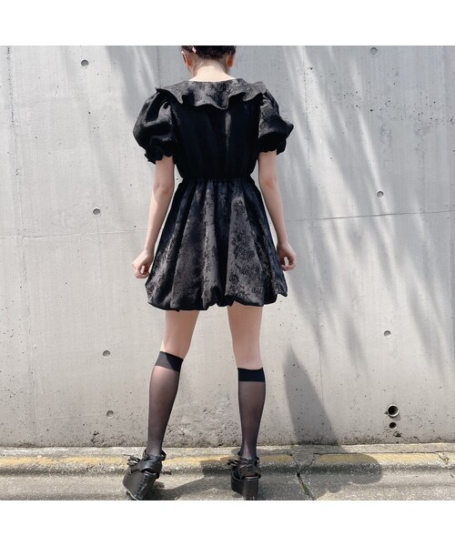 lilLilly（リルリリー）の「【pain】バルーンジャガードミニドレス