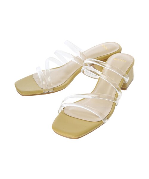 Green　Parks（グリーンパークス）の「・minia クリアチューブサンダル（シューズ・アイボリー/ブラウン/イエロー/グリーン・S/M/L/LL）」の9枚目の写真