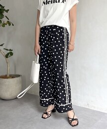 prose verse | 【バックウエストゴム仕様】ドットパイピングラインパンツ(その他パンツ)