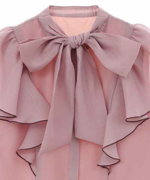 31 Sons de mode（トランテアン　ソン　ドゥ　モード）の「シアーフリル２ＷＡＹブラウス（トップス・レディース・00ブラック/12ライトグレー/32ピンク/52クリーム・36）」の11枚目の写真