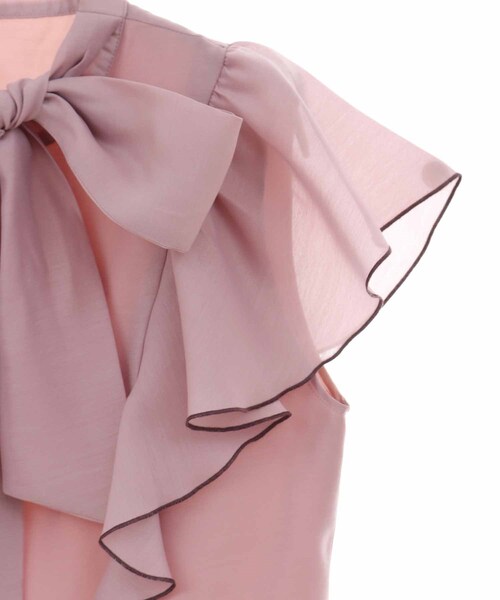 31 Sons de mode（トランテアン　ソン　ドゥ　モード）の「シアーフリル２ＷＡＹブラウス（トップス・レディース・00ブラック/12ライトグレー/32ピンク/52クリーム・36）」の12枚目の写真