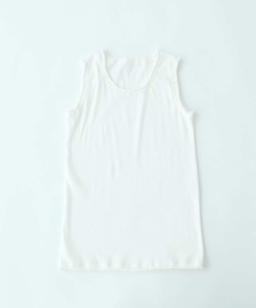 PUAL CE CIN(ピュアルセシン)の「フリルインナー(キャミソール・レディース・ホワイト/グレイッシュベージュ/サックスブルー/ブラック・FREE)」の2枚目の写真